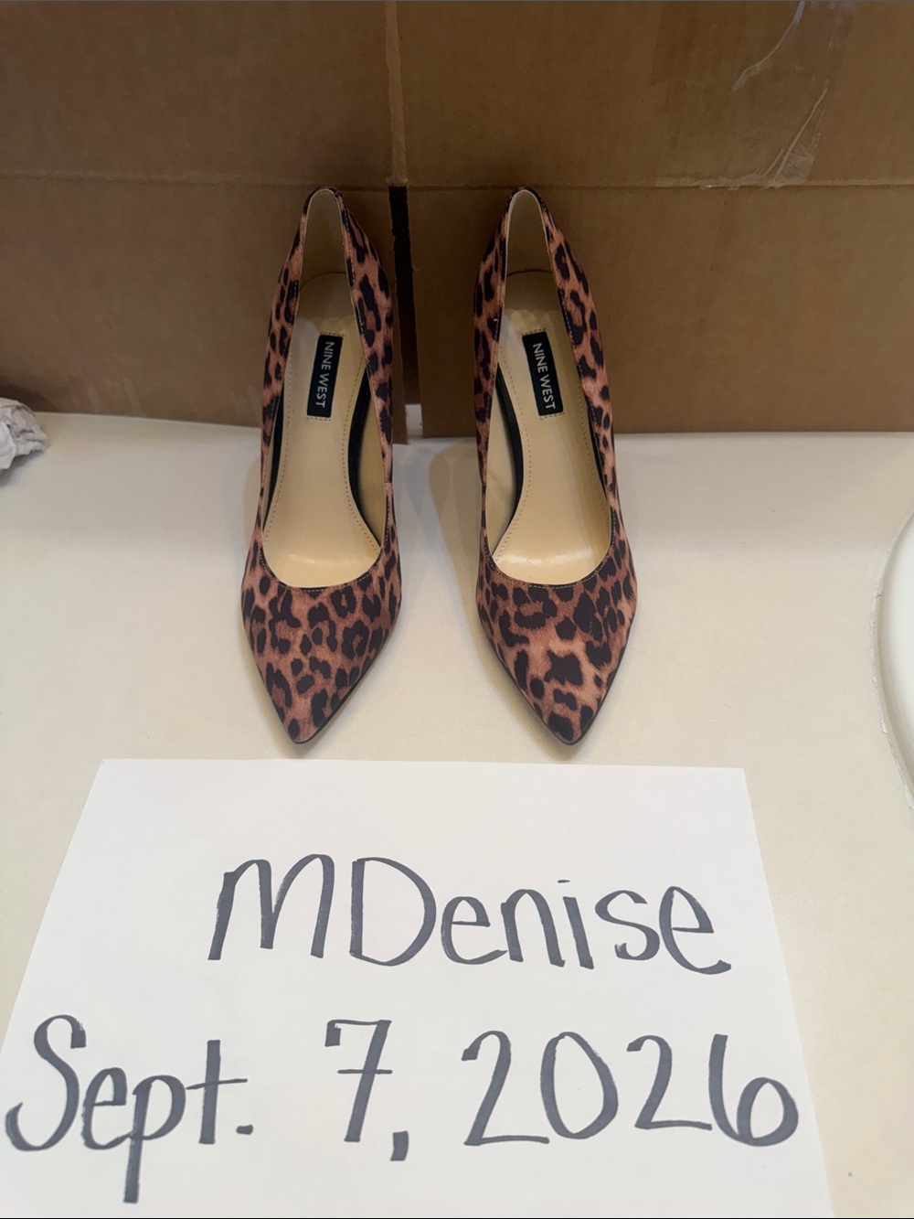 Nine West Leopard-Print Pointed Toe Pumps - Brown/Black